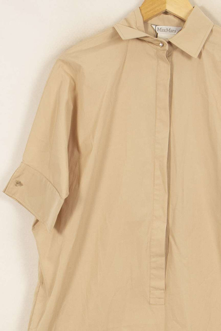 Robe Chemise Beige - Taille L/40 de la marque Max Mara | PARAD41831 - Vendu par Paradigme - Image 7