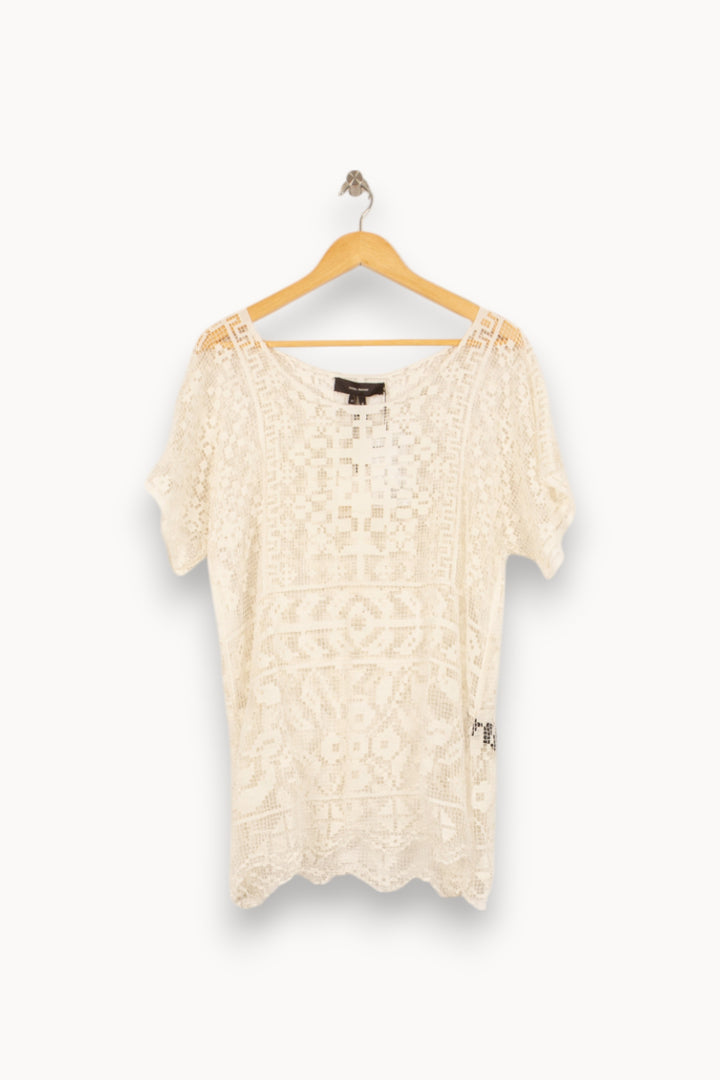 Robe Courte Blanche - Taille L/40 de la marque Isabel Marant | PARAD41837 - Vendu par Paradigme - Image 2