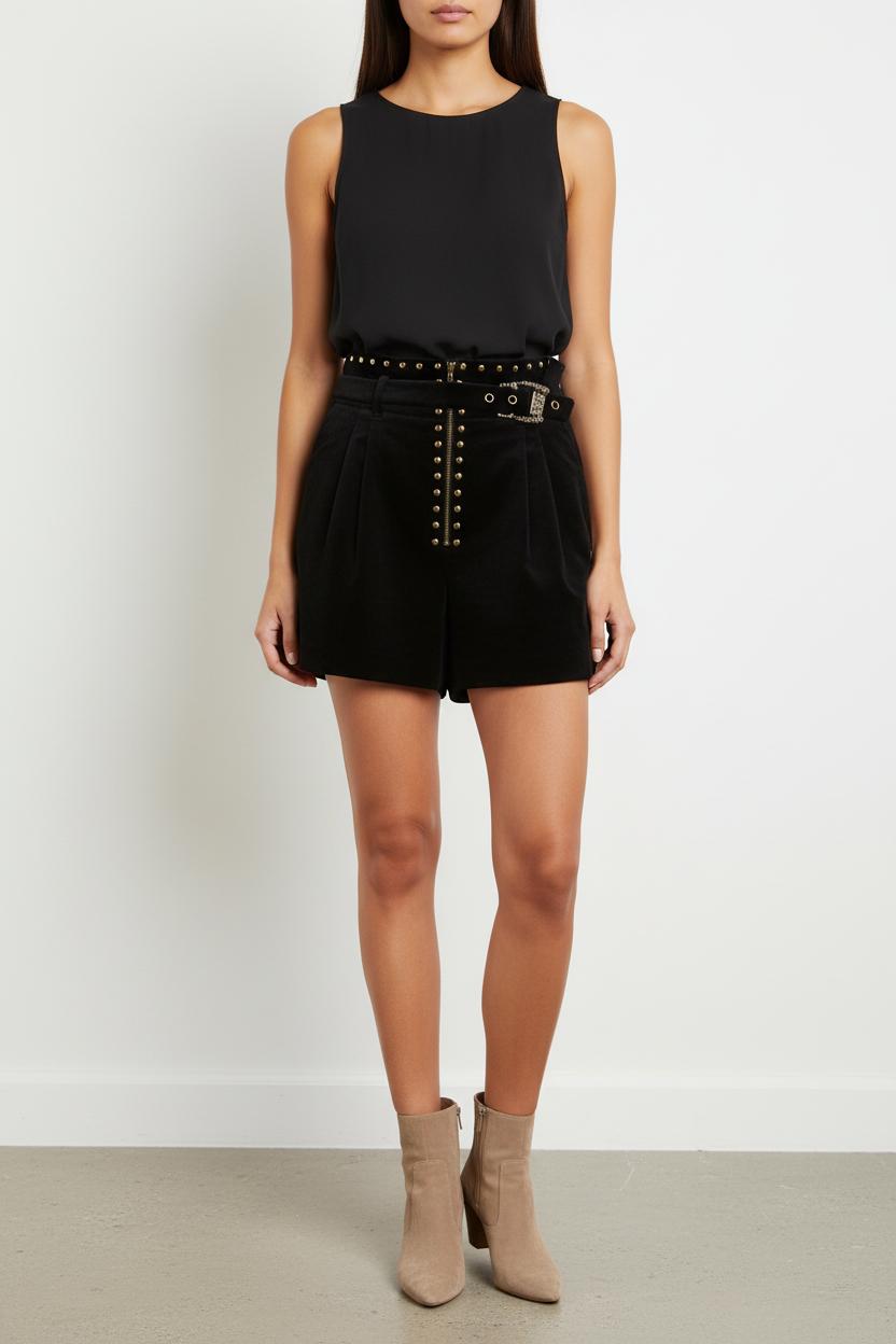 Short Taille Haute Noir - Taille L/40
