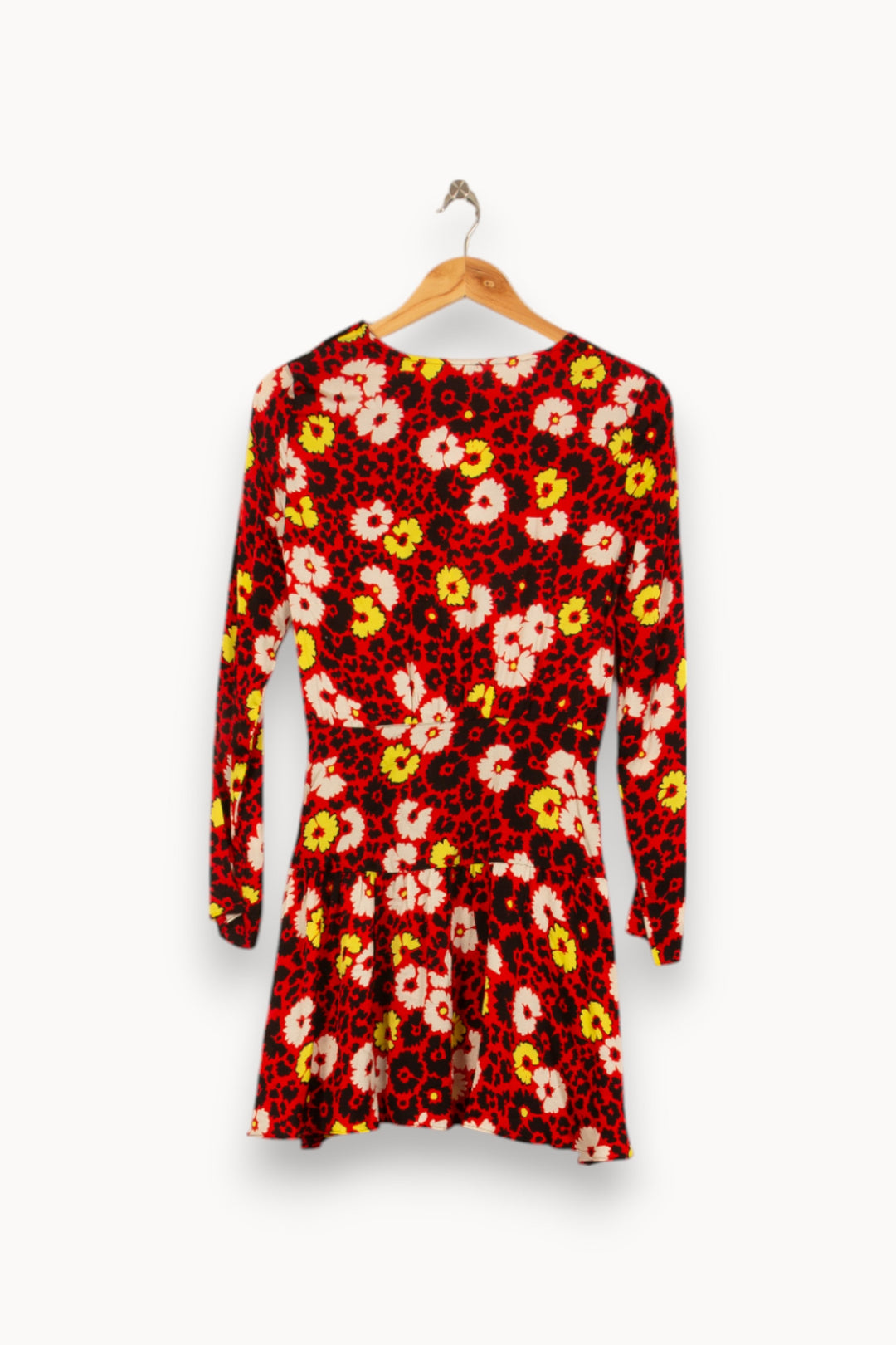 Robe Fleurie Rouge et Jaune - Taille L/40
