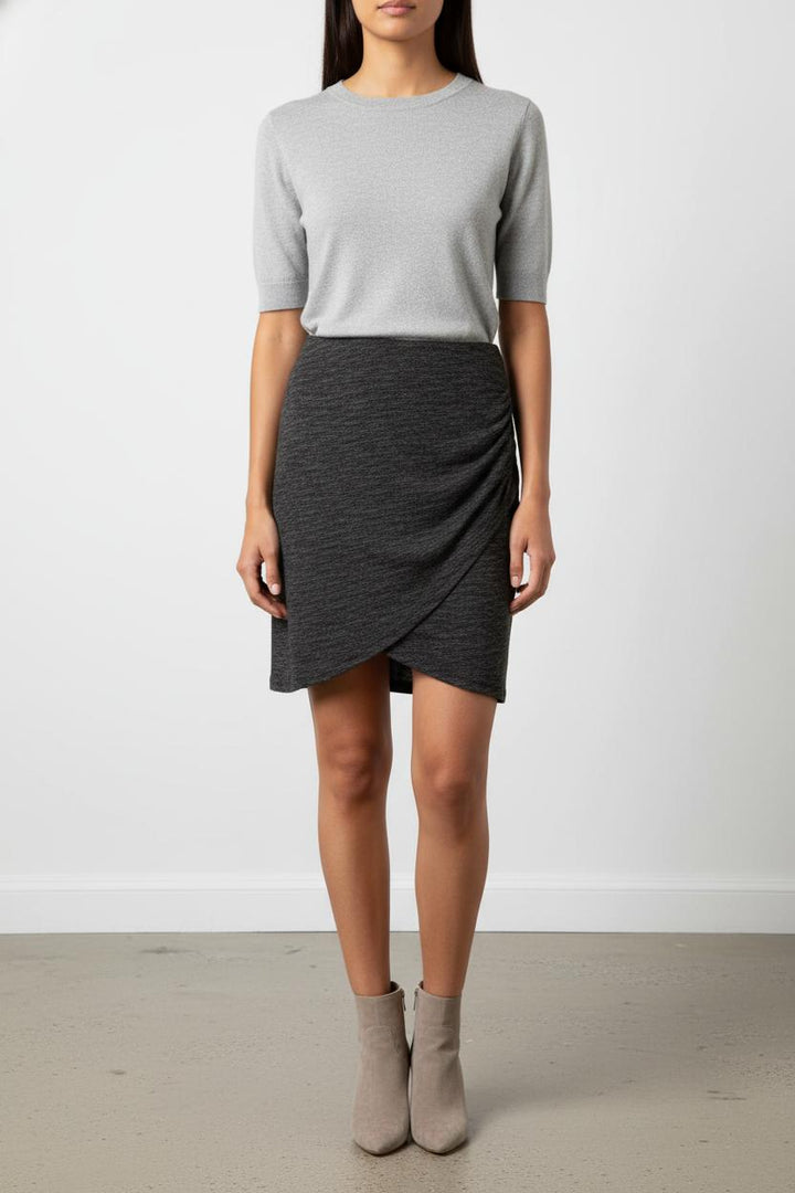 Jupe Portefeuille Grise - Taille XS/34