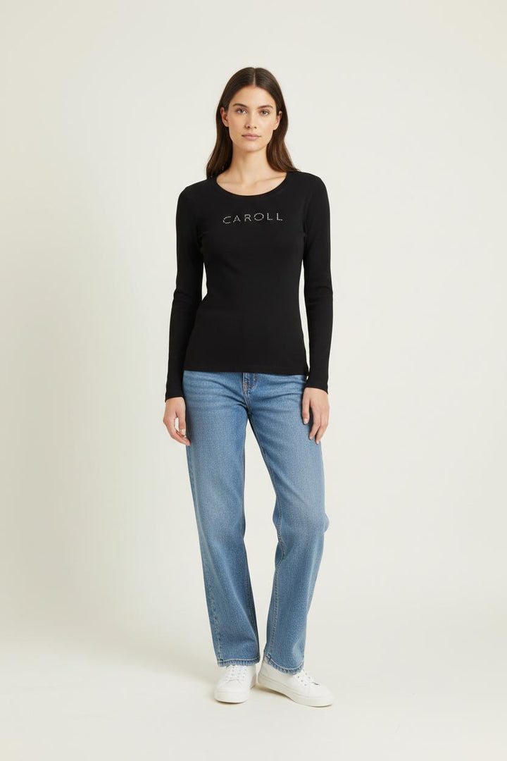 Tee-shirt Noir - Taille S/36 de la marque Caroll | PARAD41856 - Vendu par Paradigme - Image 1