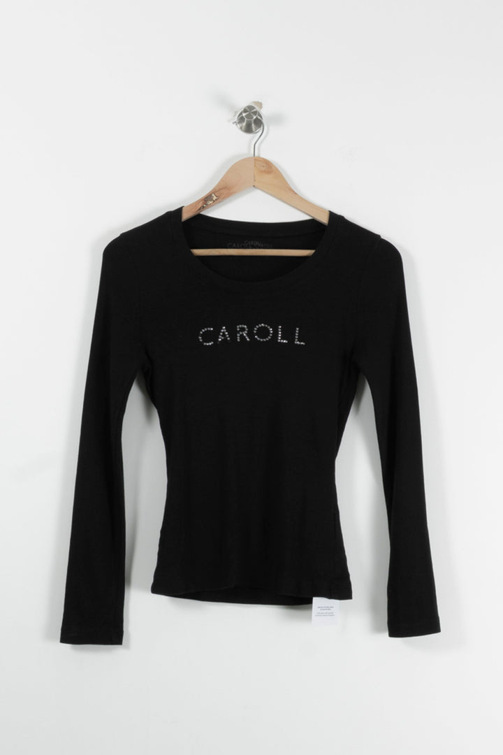 Tee-shirt Noir - Taille S/36 de la marque Caroll | PARAD41856 - Vendu par Paradigme - Image 2