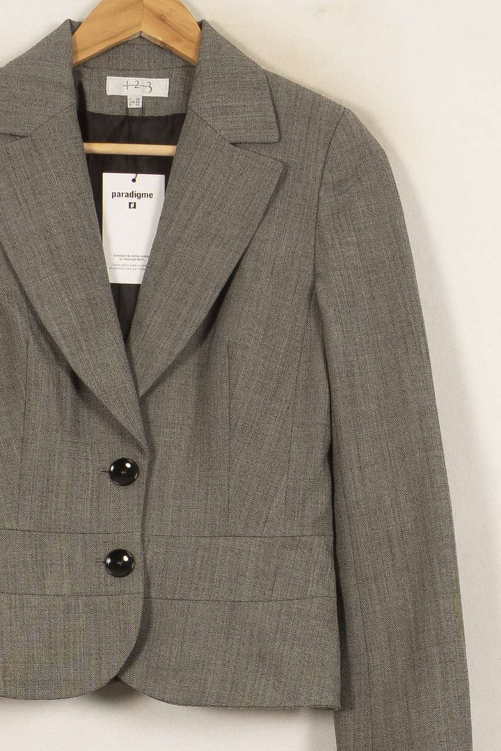 Veste De Tailleur Grise - Taille M/38 de la marque Maison 123 | PARAD41861 - Vendu par Paradigme - Image 3