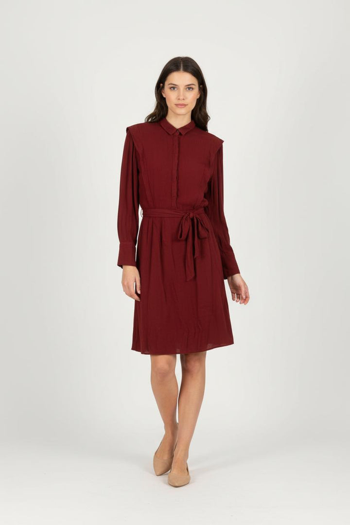 Robe Chemise Bordeaux - Taille XL/42 de la marque Caroll | PARAD41864 - Vendu par Paradigme - Image 1