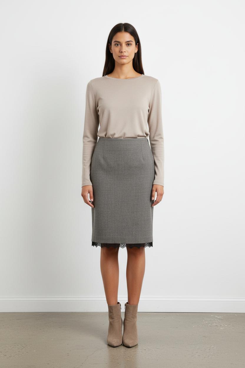 Jupe Crayon Grise - Taille S/36