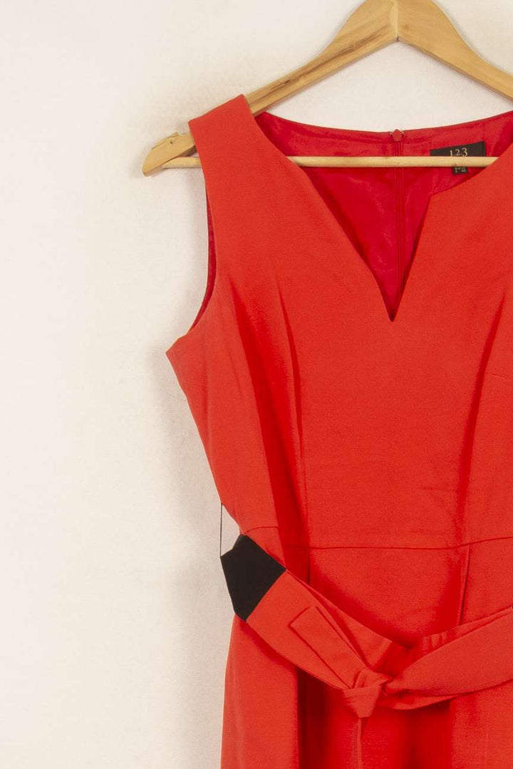 Robe Midi Rouge et Noire - Taille M/38 de la marque Maison 123 | PARAD41866 - Vendu par Paradigme - Image 3