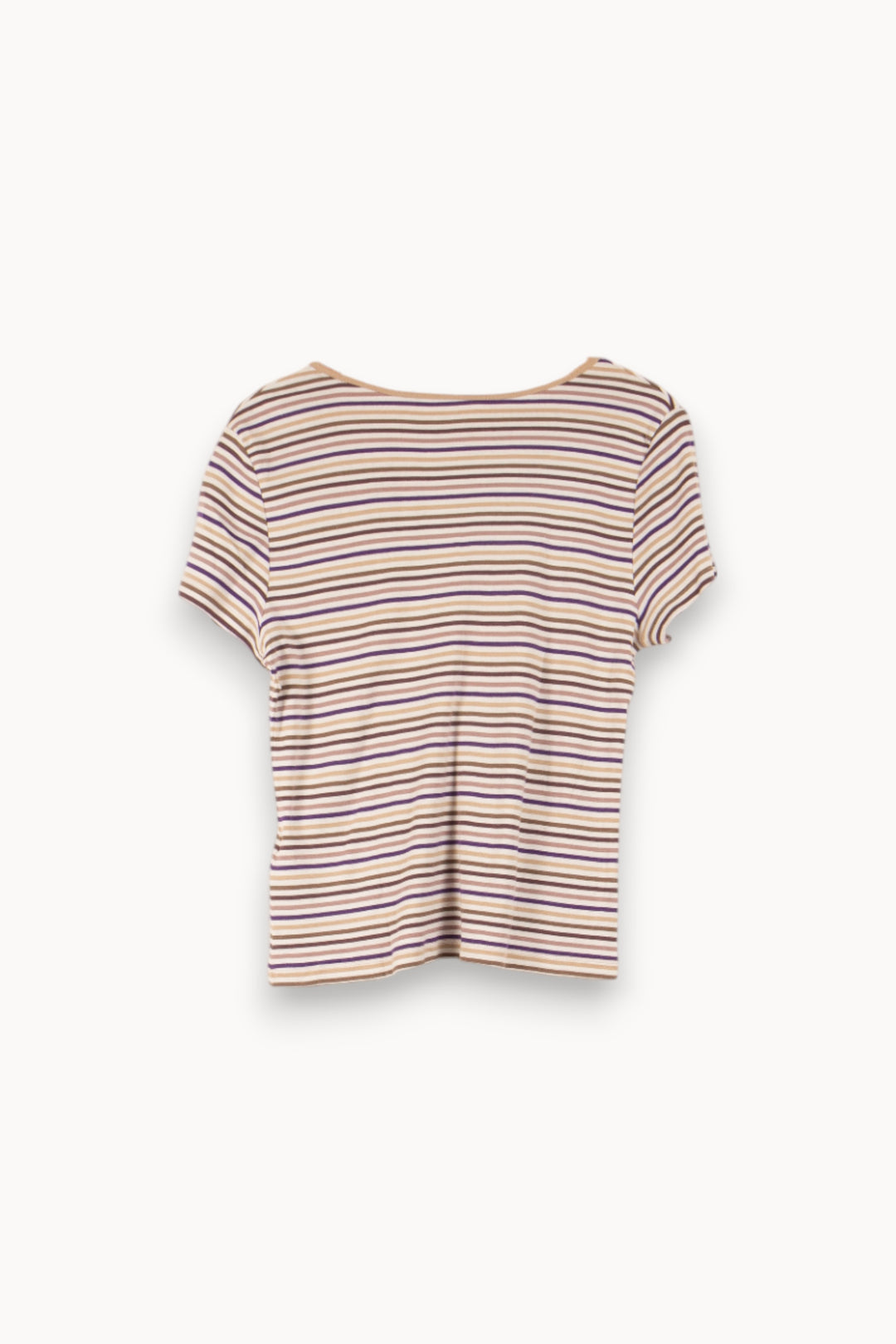 Tee-shirt Rayé Beige et Violet - Taille XXXL/46 de la marque Caroll | PARAD41868 - Vendu par Paradigme - Image 4