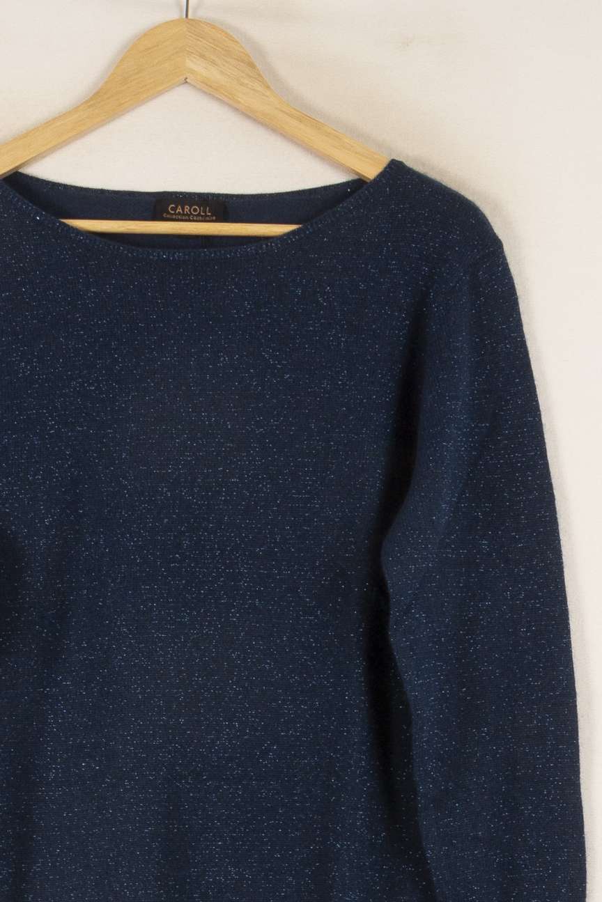 Pull Bleu - Taille L/40 de la marque Caroll | PARAD41871 - Vendu par Paradigme - Image 3