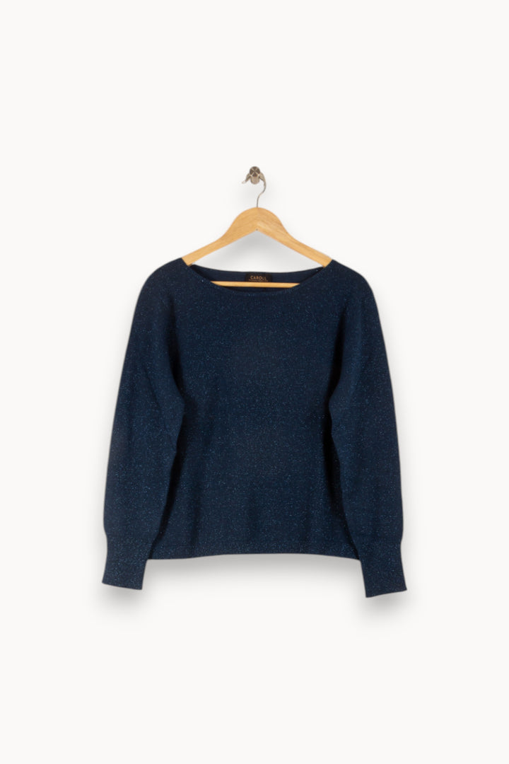 Pull Bleu - Taille L/40 de la marque Caroll | PARAD41871 - Vendu par Paradigme - Image 2