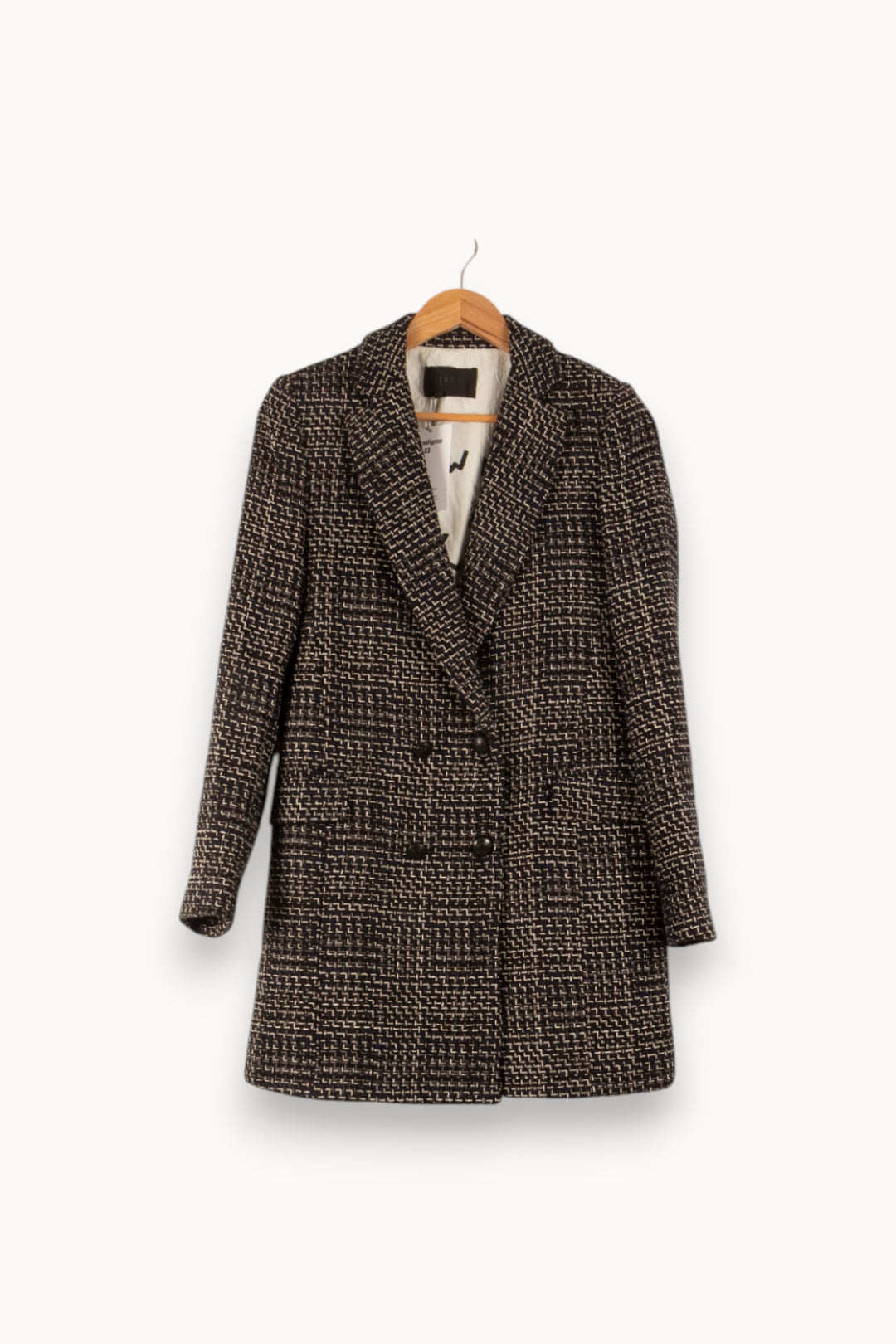 Manteau Noir et Blanc - Taille L/40 de la marque IKKS | PARAD41878 - Vendu par Paradigme - Image 2