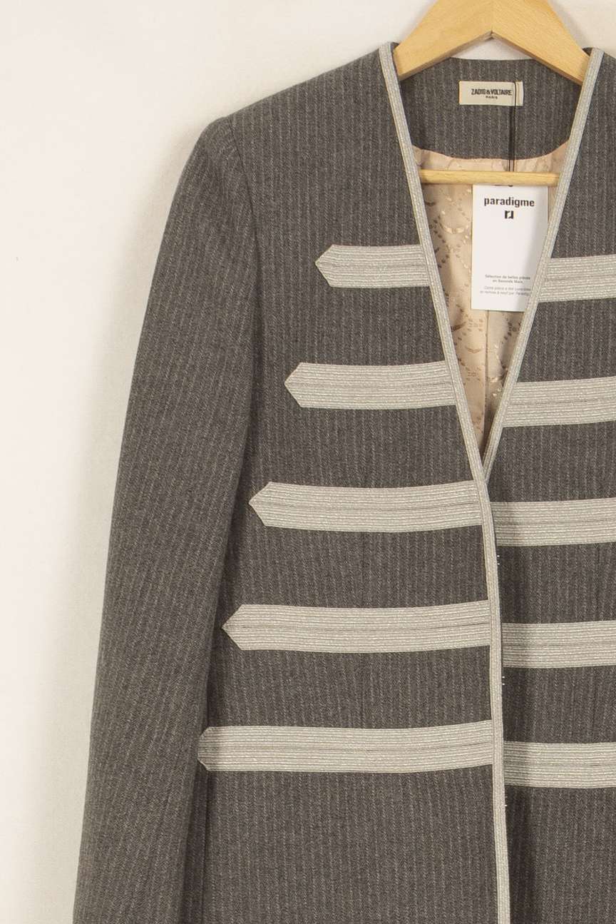 Veste Grise et Beige - Taille L/40 de la marque Zadig&Voltaire | PARAD41880 - Vendu par Paradigme - Image 3