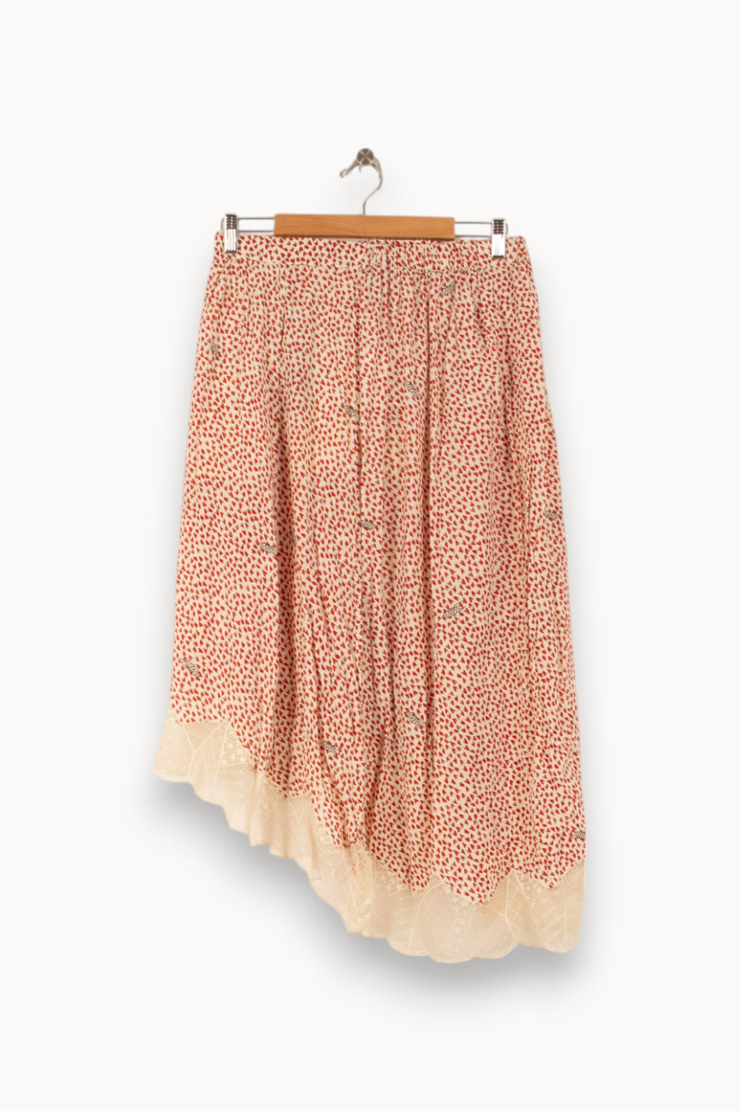 Jupe Asymétrique Rouge et Beige - Taille L/40 de la marque Zadig&Voltaire | PARAD41881 - Vendu par Paradigme - Image 2