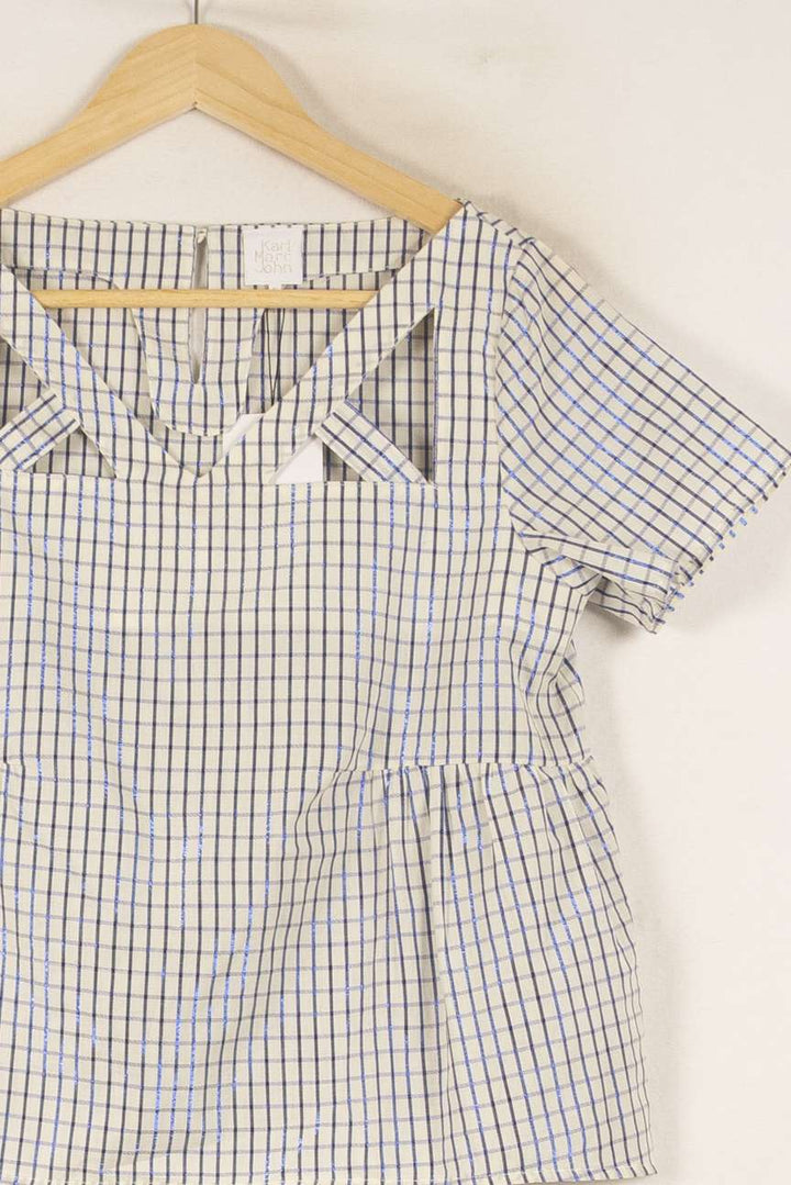 Blouse Carreaux Bleu et Blanc - Taille S/36 de la marque Karl Marc John | PARAD41886 - Vendu par Paradigme - Image 3