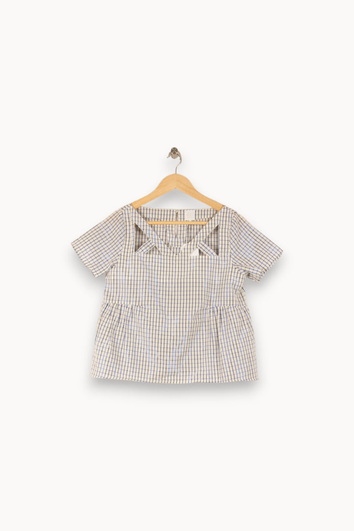 Blouse Carreaux Bleu et Blanc - Taille S/36 de la marque Karl Marc John | PARAD41886 - Vendu par Paradigme - Image 2