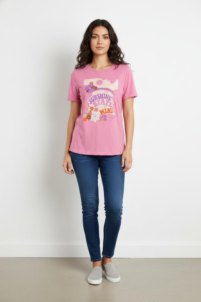 Tee-shirt Rose - Taille XS/34