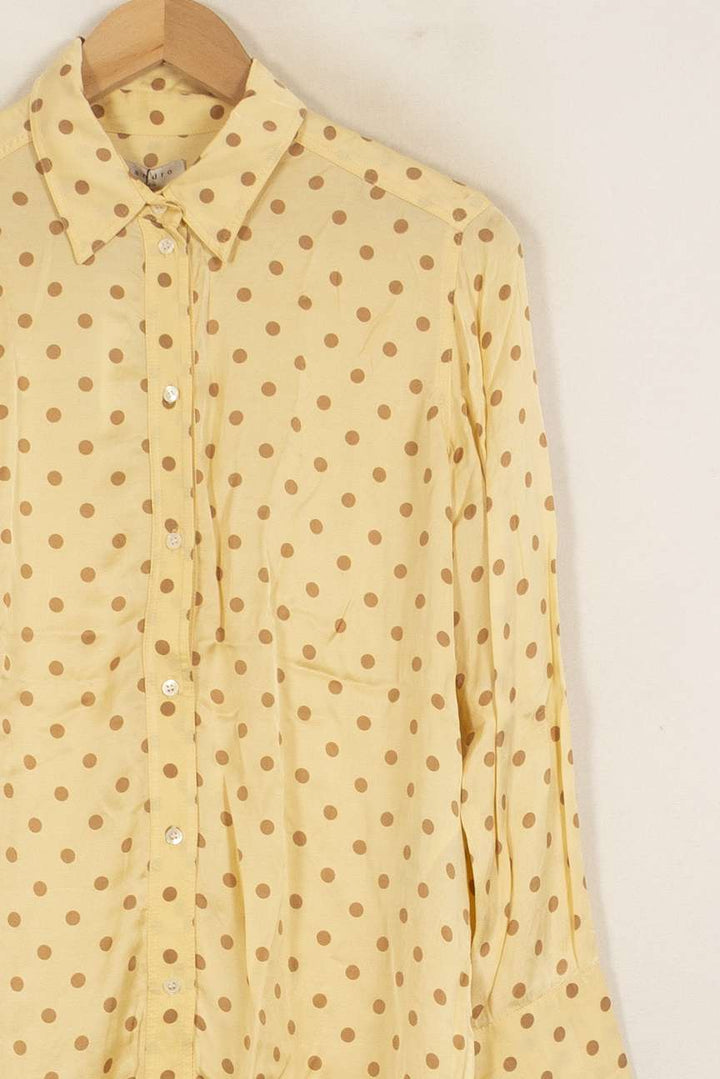 Chemise Jaune à Pois Marron - Taille M/38