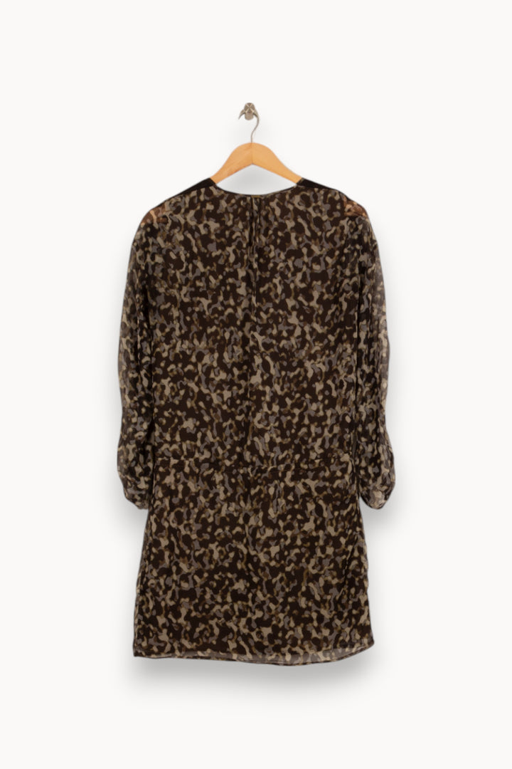 Robe Courte Marron et Beige - Taille S/36 de la marque IKKS | PARAD41930 - Vendu par Paradigme - Image 4