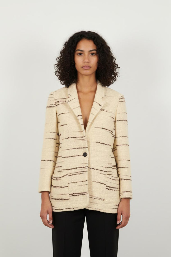 Blazer Blanc et Marron - Taille S/36