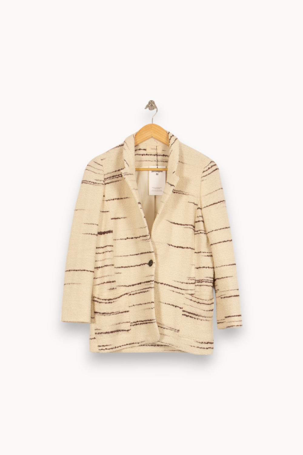 Blazer Blanc et Marron - Taille S/36 de la marque ba&sh | PARAD41936 - Vendu par Paradigme - Image 2