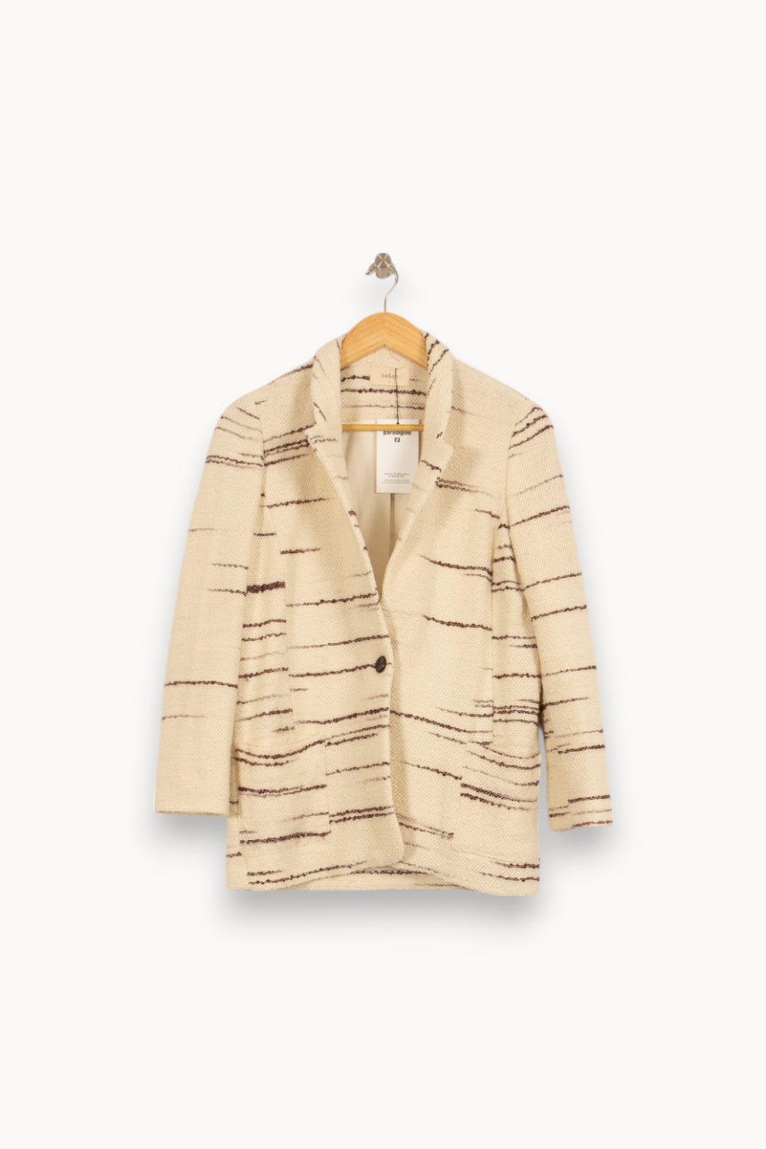 Blazer Blanc et Marron - Taille S/36 de la marque ba&sh | PARAD41936 - Vendu par Paradigme - Image 2