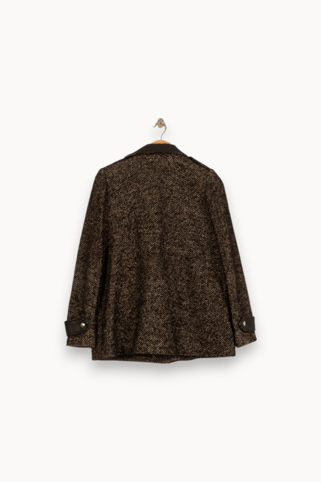 Manteau Noir et Beige - Taille S/36 de la marque Maje | PARAD41937 - Vendu par Paradigme - Image 4