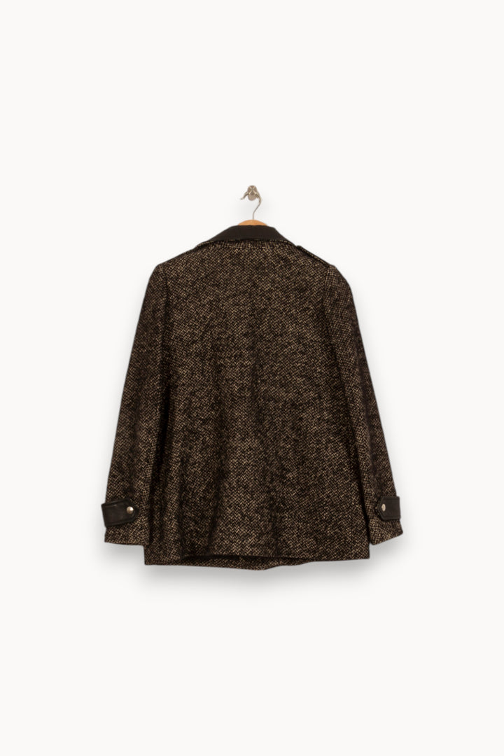 Manteau Noir et Beige - Taille S/36 de la marque Maje | PARAD41937 - Vendu par Paradigme - Image 4