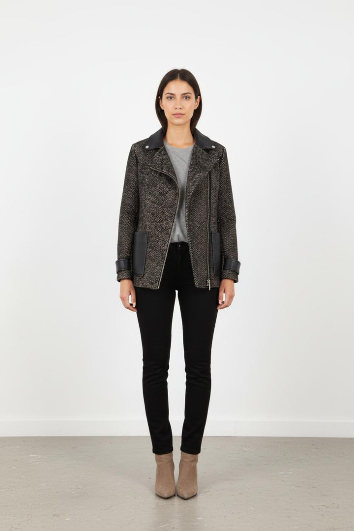 Manteau Noir et Beige - Taille S/36