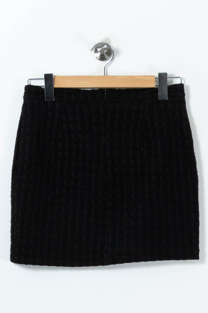 Jupe noire pied-de-poule - Taille M/38 de la marque La Fée Maraboutée | PARAD41959 - Vendu par Paradigme - Image 4