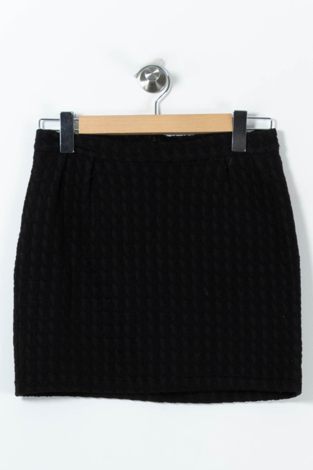 Jupe noire pied-de-poule - Taille M/38 de la marque La Fée Maraboutée | PARAD41959 - Vendu par Paradigme - Image 2