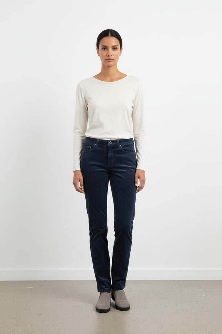 Pantalon bleu en velours - Taille L/40