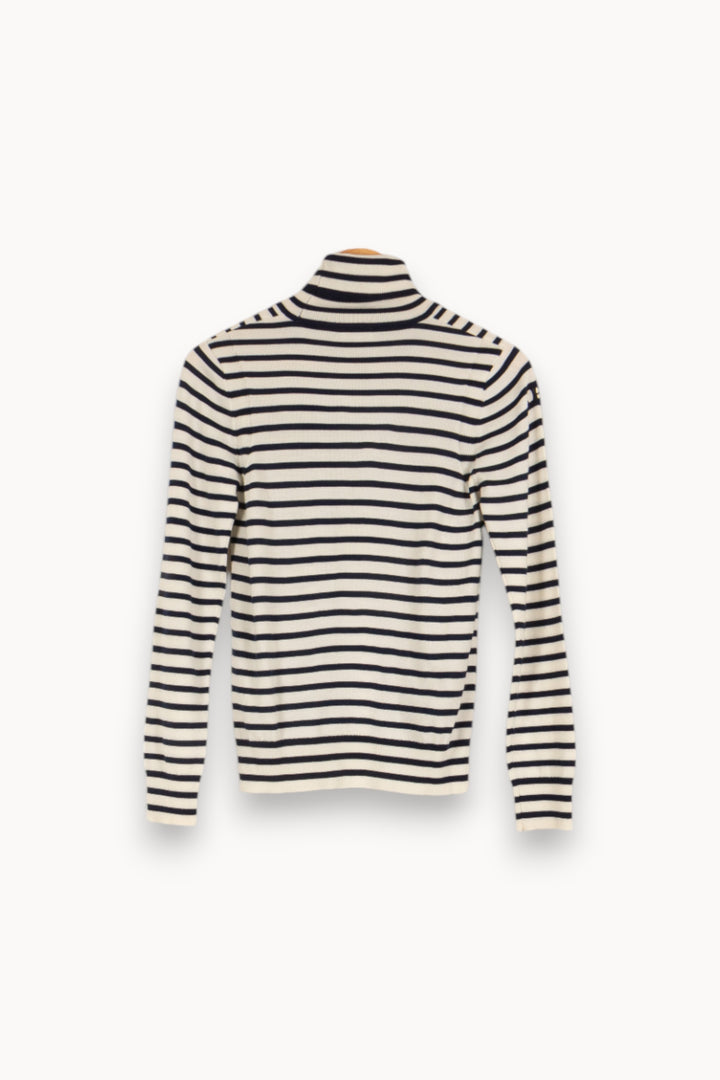Pull marinière bleu et blanc - Taille M/38 de la marque Claudie Pierlot | PARAD41982 - Vendu par Paradigme - Image 3