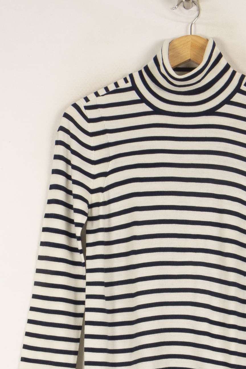 Pull marinière bleu et blanc - Taille M/38 de la marque Claudie Pierlot | PARAD41982 - Vendu par Paradigme - Image 2