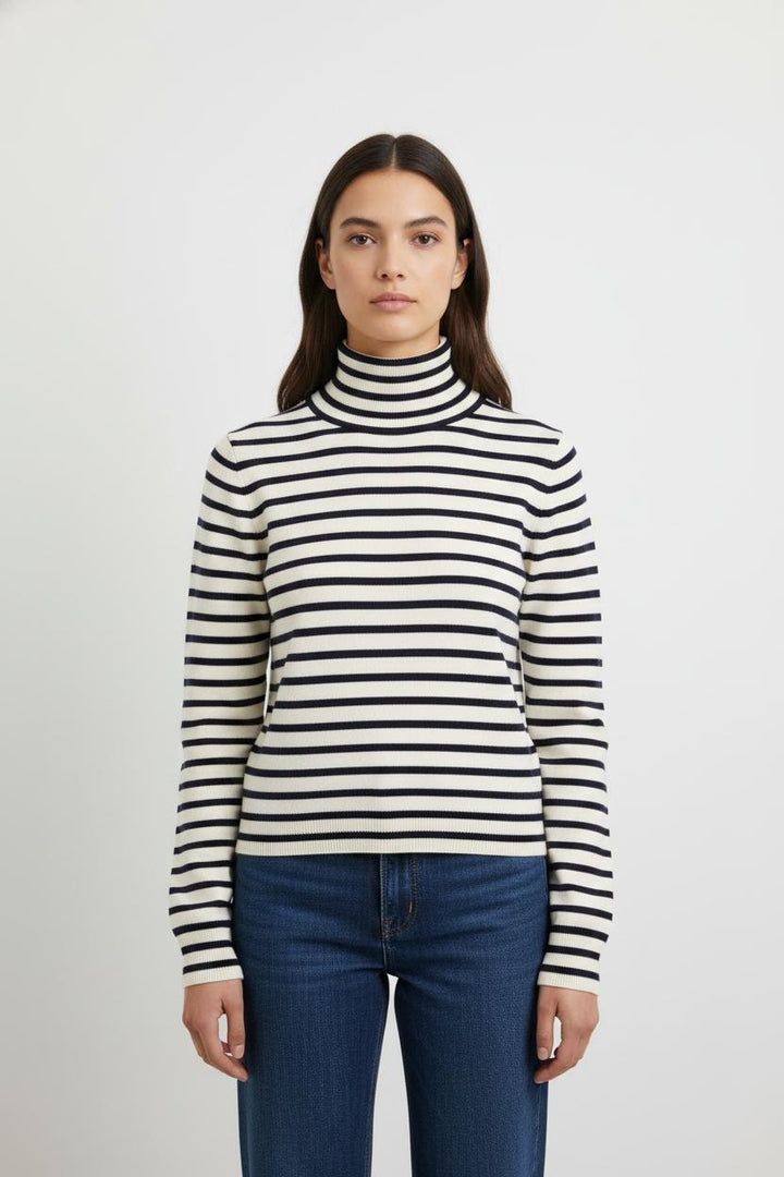 Pull marinière bleu et blanc - Taille M/38