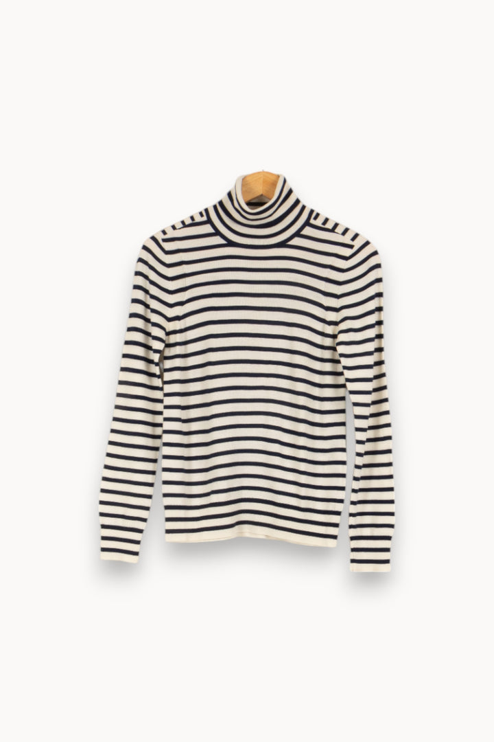 Pull marinière bleu et blanc - Taille M/38 de la marque Claudie Pierlot | PARAD41982 - Vendu par Paradigme - Image 1