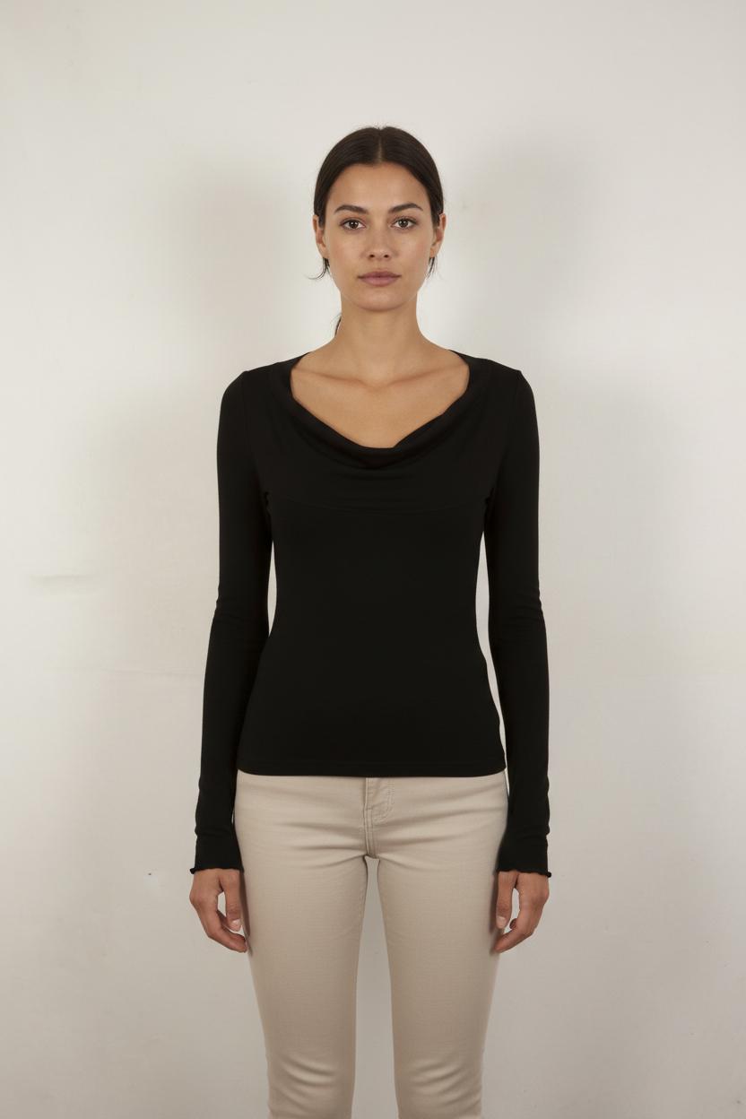 T-shirt manches longues noir - Taille M/38