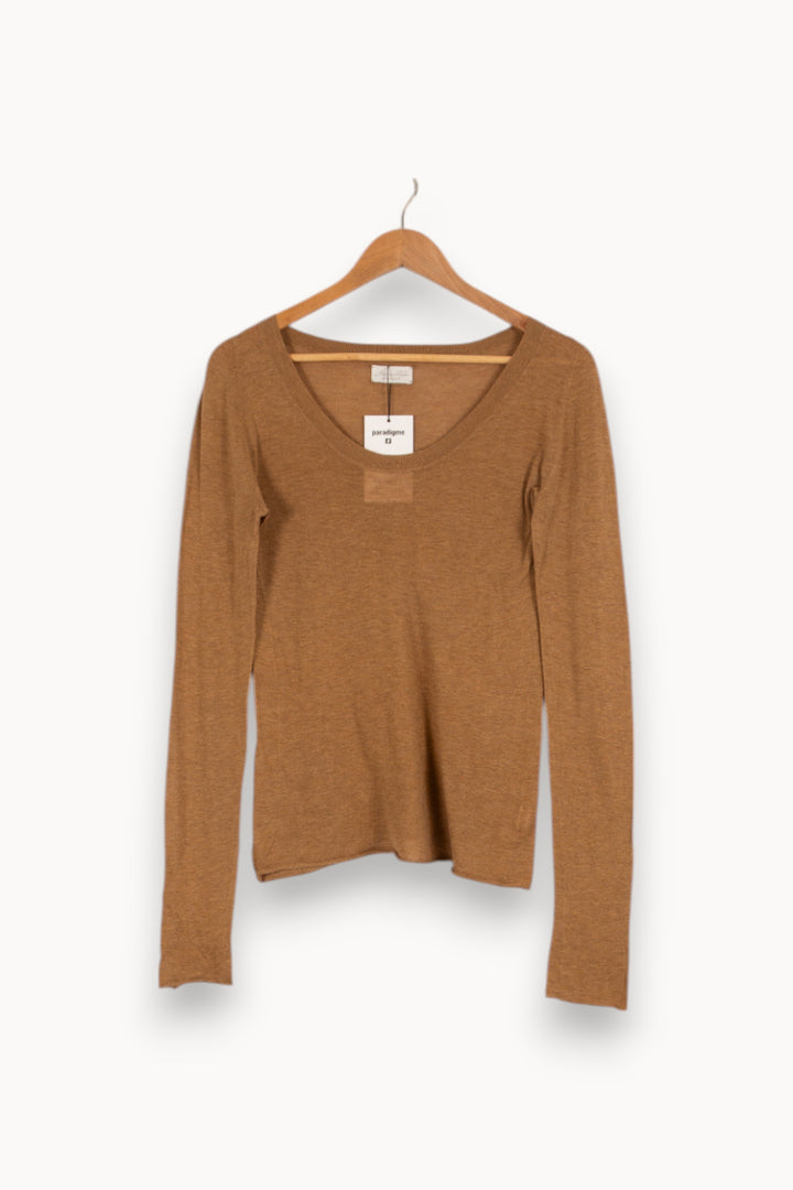 Pull marron - Taille M/38 de la marque American Vintage | PARAD42000 - Vendu par Paradigme - Image 1