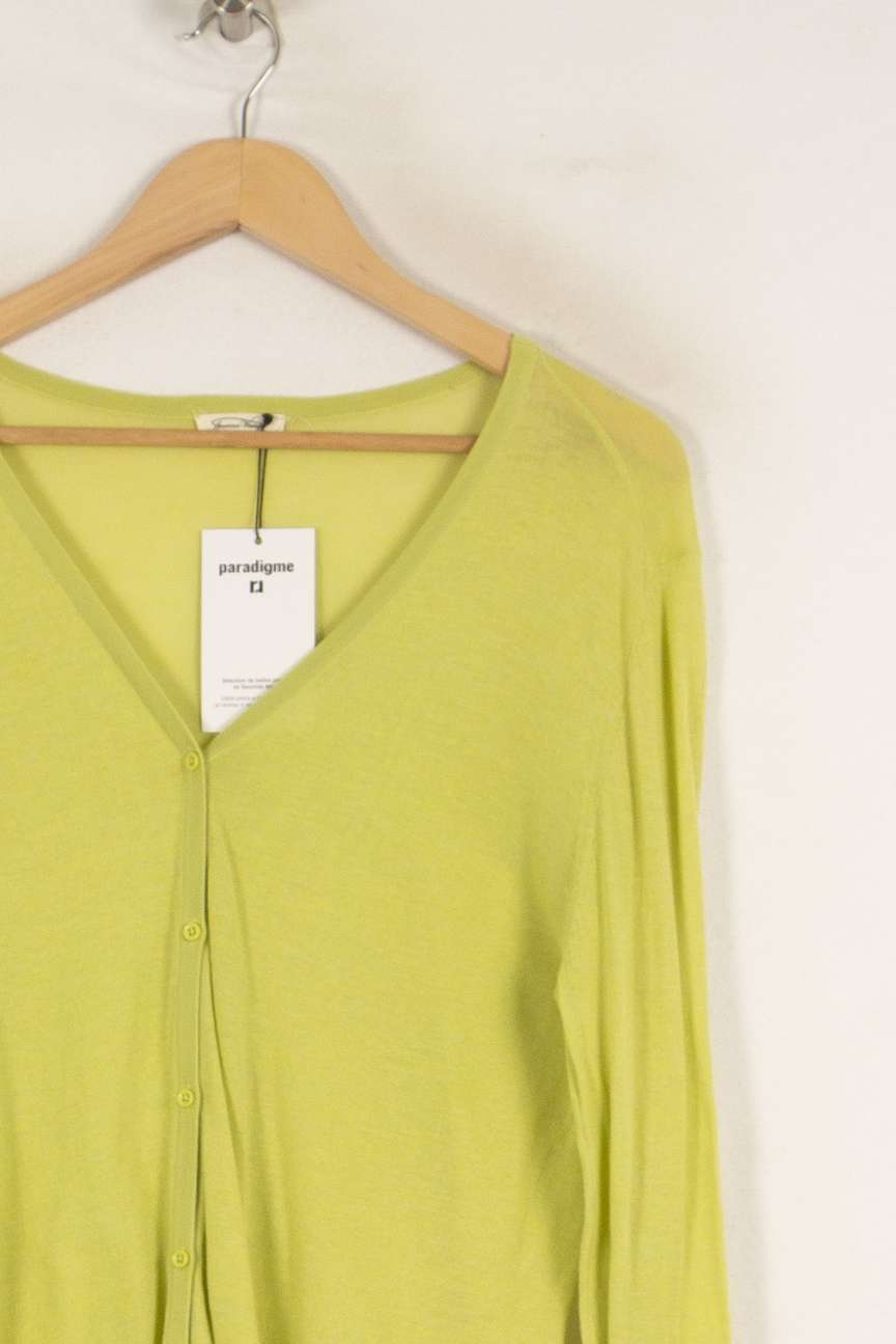 Cardigan vert - Taille L/40 de la marque American Vintage | PARAD42002 - Vendu par Paradigme - Image 2