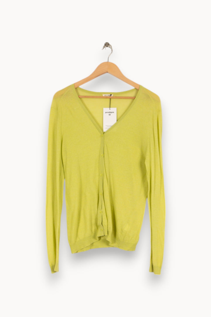 Cardigan vert - Taille L/40 de la marque American Vintage | PARAD42002 - Vendu par Paradigme - Image 1
