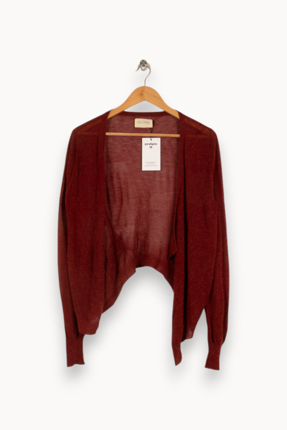 Gilet bordeaux - Taille M/38 de la marque American Vintage | PARAD42004 - Vendu par Paradigme - Image 1