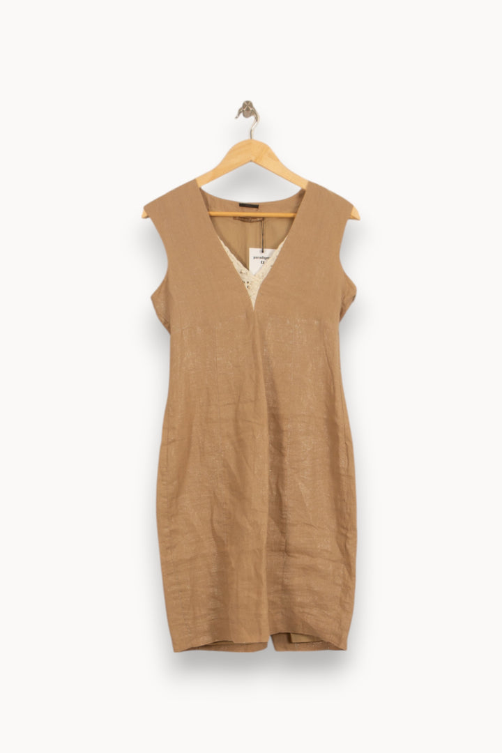 Robe Courte Beige - Taille M/38 de la marque IKKS | PARAD42010 - Vendu par Paradigme - Image 2