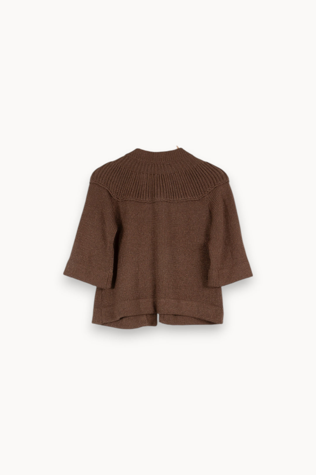Cardigan en maille marron - Taille S/36 de la marque Maison 123 | PARAD42015 - Vendu par Paradigme - Image 3