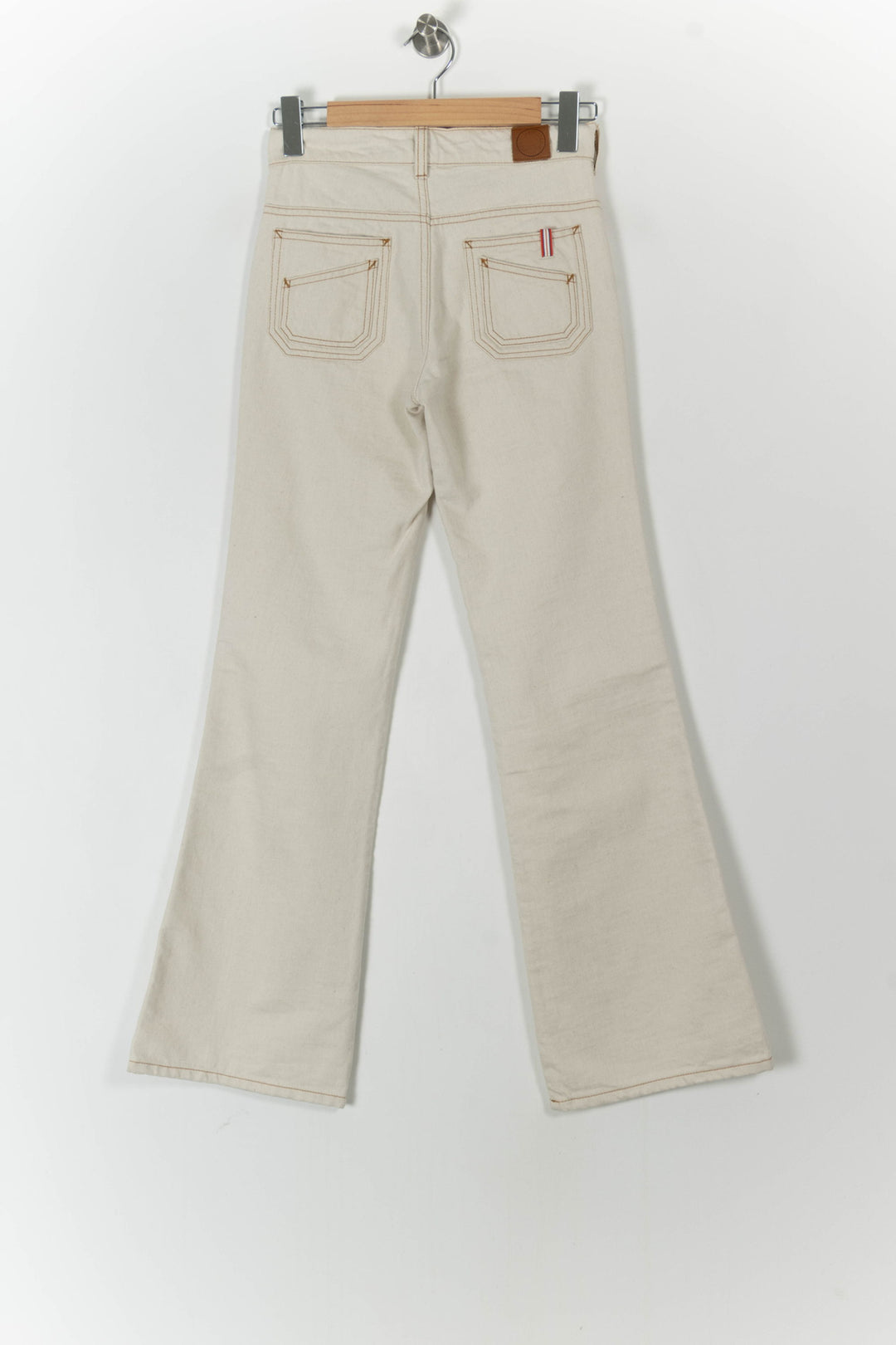 Jean blanc/beige - Taille XS/34 de la marque Ines de la Fressange Paris | PARAD42028 - Vendu par Paradigme - Image 4