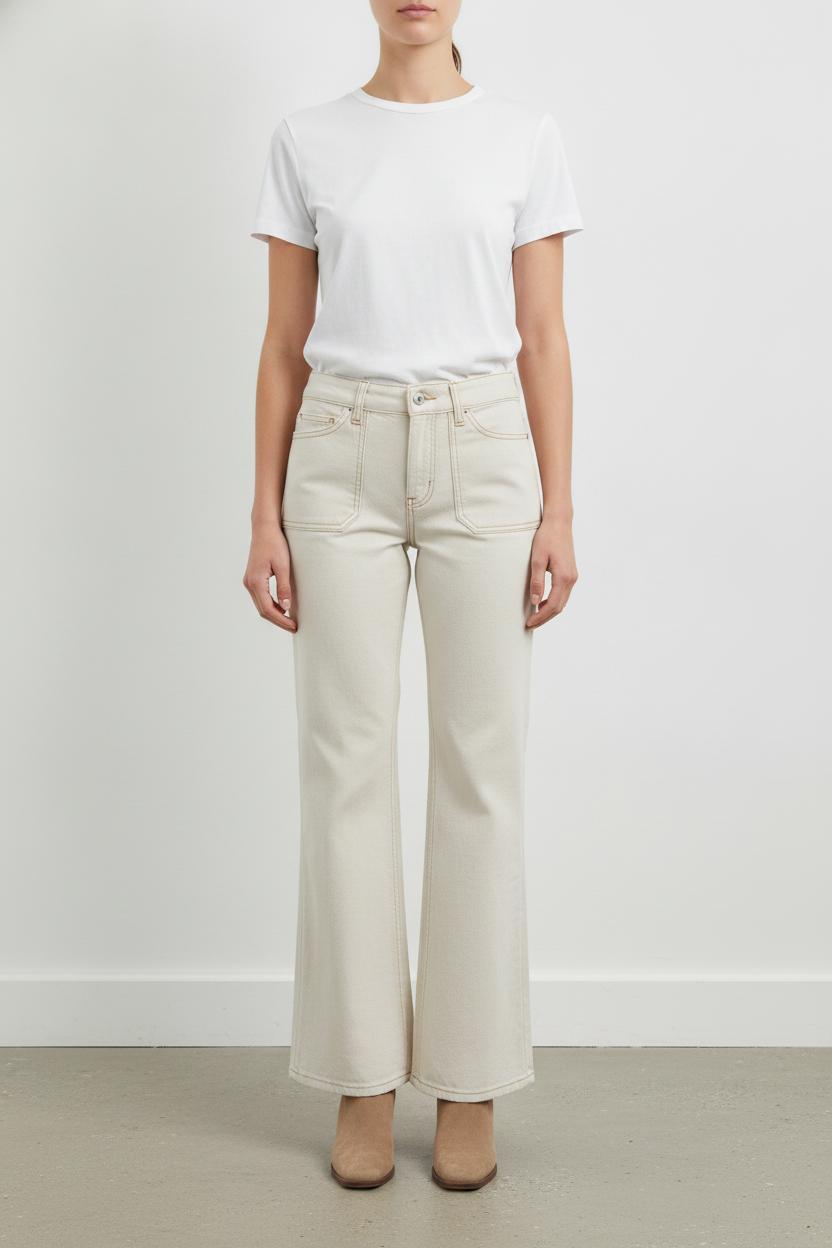 Jean blanc/beige - Taille XS/34 de la marque Ines de la Fressange Paris | PARAD42028 - Vendu par Paradigme - Image 1