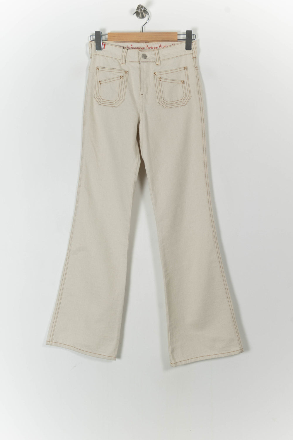 Jean blanc/beige - Taille XS/34 de la marque Ines de la Fressange Paris | PARAD42028 - Vendu par Paradigme - Image 2
