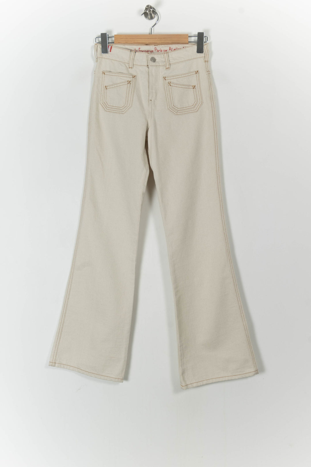 Jean blanc/beige - Taille XS/34 de la marque Ines de la Fressange Paris | PARAD42028 - Vendu par Paradigme - Image 2