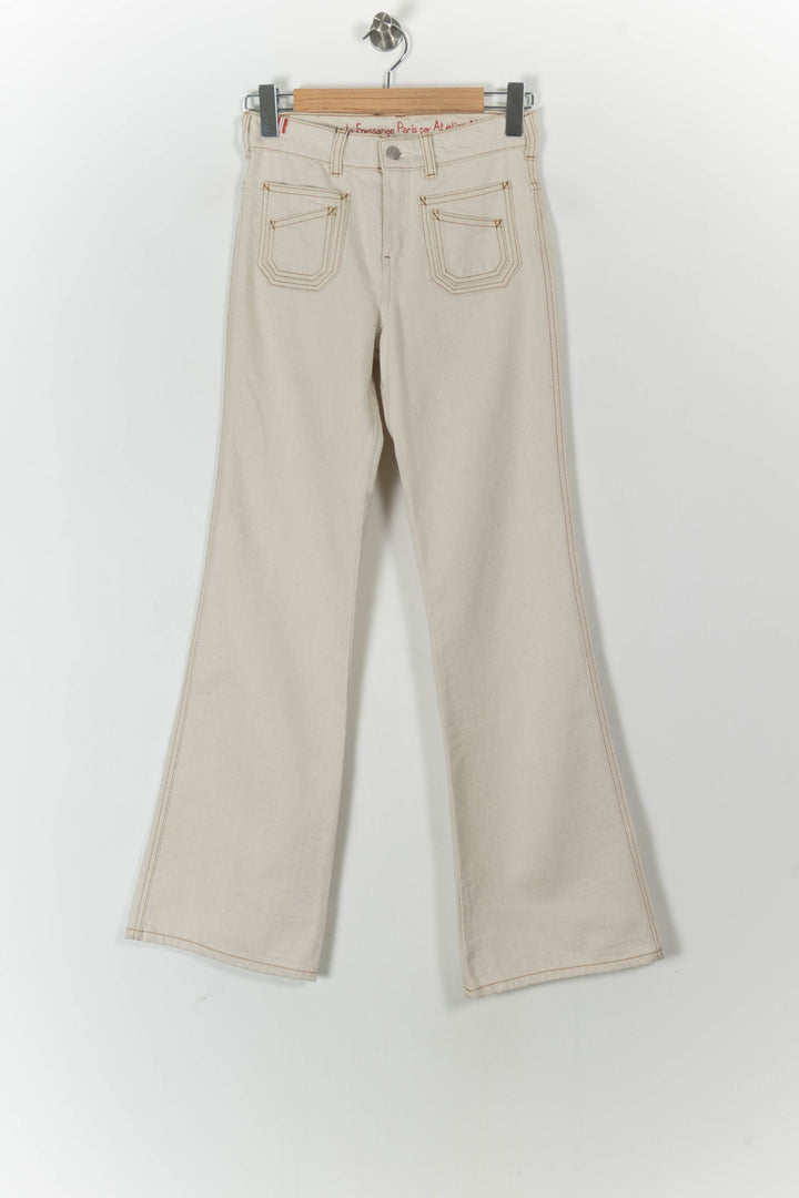 Jean blanc/beige - Taille XS/34 de la marque Ines de la Fressange Paris | PARAD42028 - Vendu par Paradigme - Image 2