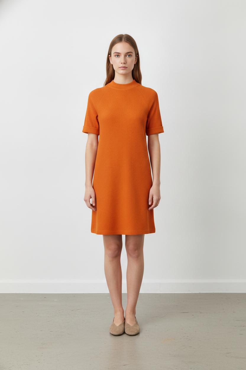 Robe orange en maille - Taille S/36 de la marque American Vintage | PARAD42039 - Vendu par Paradigme - Image 1