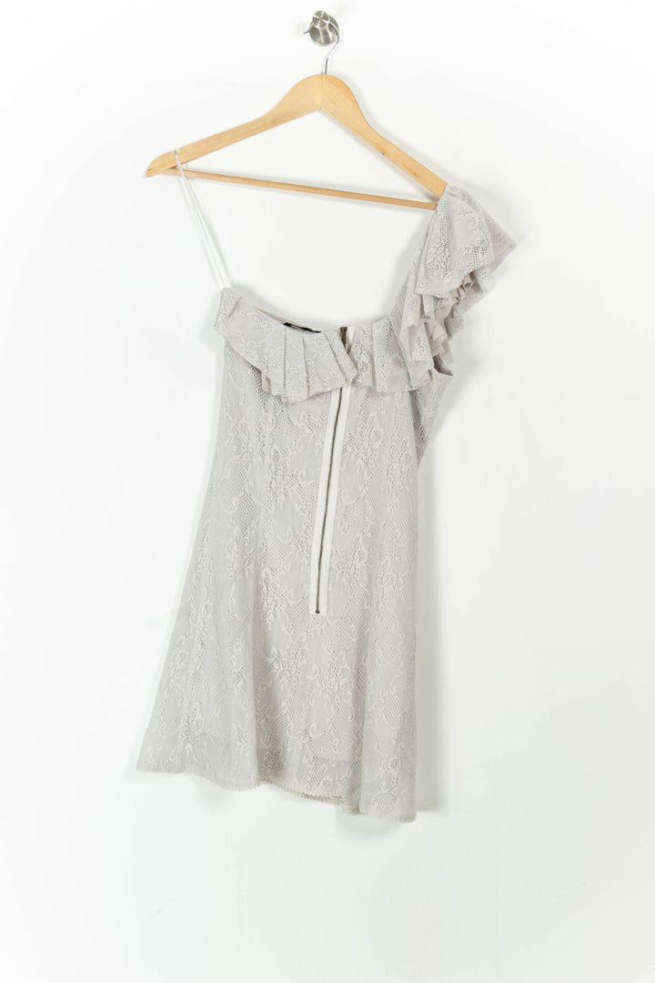 Robe grise en dentelle - Taille S/36 de la marque The Kooples | PARAD42051 - Vendu par Paradigme - Image 4