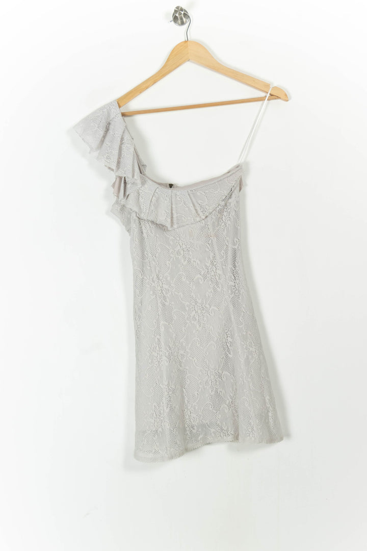 Robe grise en dentelle - Taille S/36 de la marque The Kooples | PARAD42051 - Vendu par Paradigme - Image 2